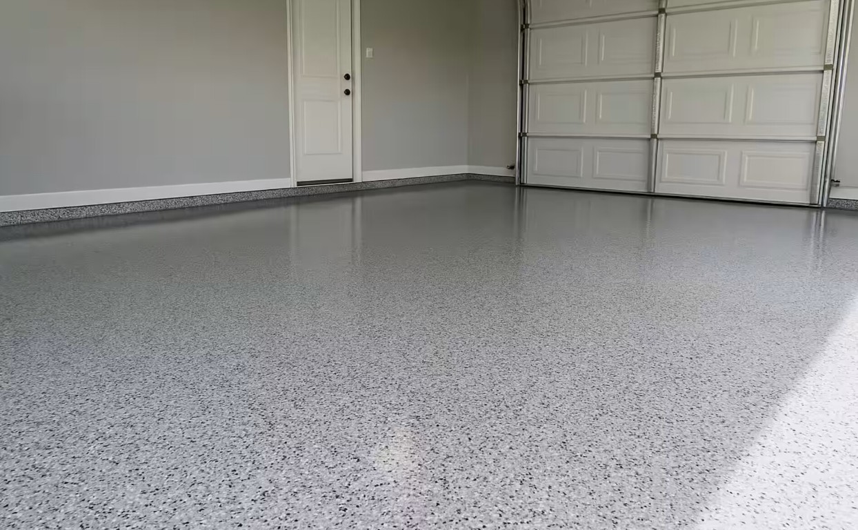 Professional epoxy garage floor coating installation in Washington, UT